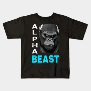 Alpha Animal Powerful Gorilla - Anime Shirt Kids T-Shirt